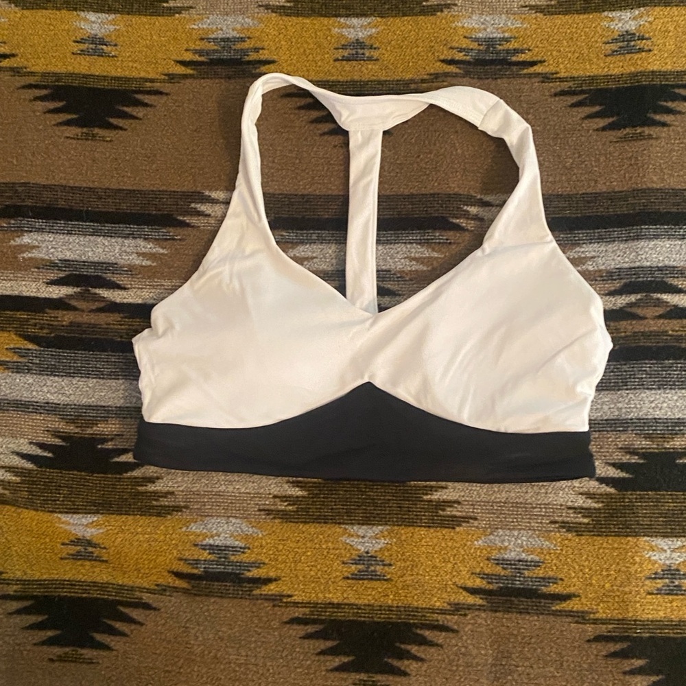 Born Primitive White and Black Sports Bra